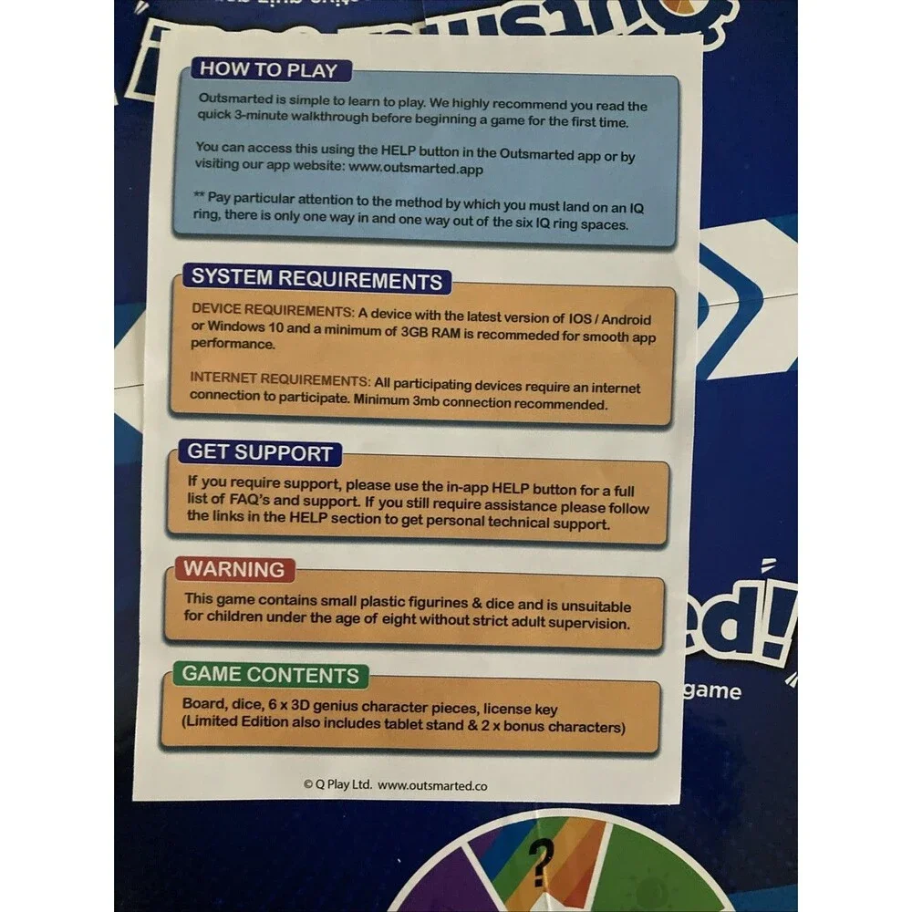 Outsmarted Founders First Limited Edition The Live Family Quiz Show Board Game